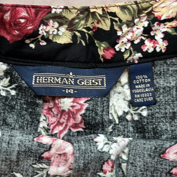 VTG Herman Geist Floral Pleated Maxi Skirt Women 14 Boho Prairie Cottagecore NWT - Picture 6 of 9